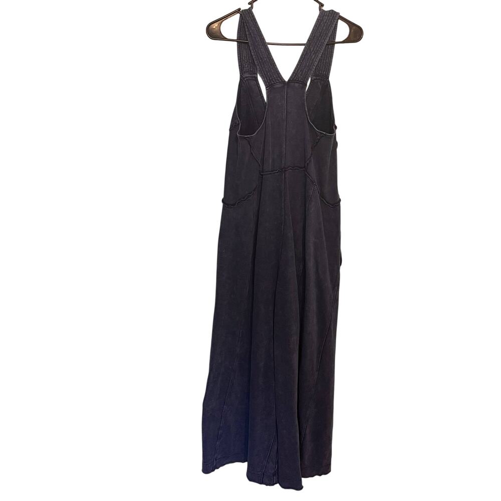 Daily Practice Anthropologie Palmra Jumpsuit Sz Medium Blue Wide Leg Boho Indie - Picture 5 of 12